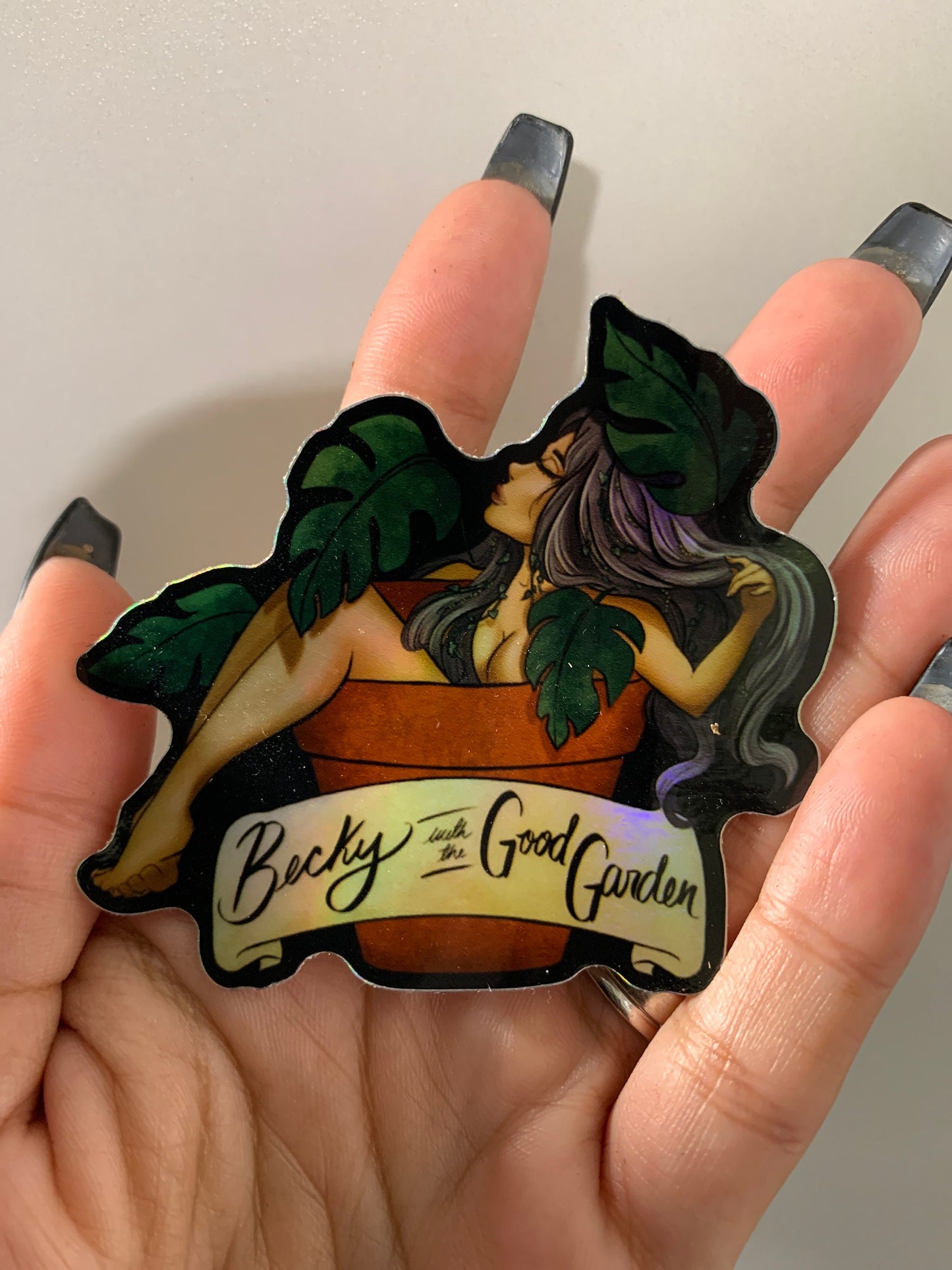 Holographic Sticker - Becky With The Good Garden